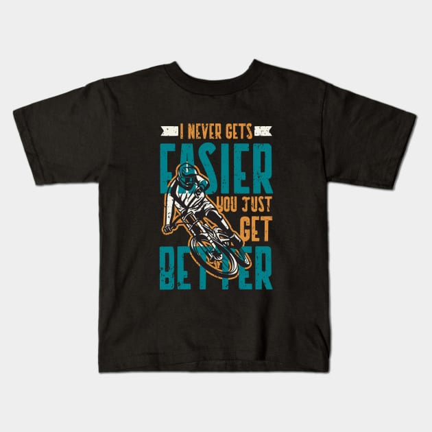 Bike Racing Kids T-Shirt by Unestore